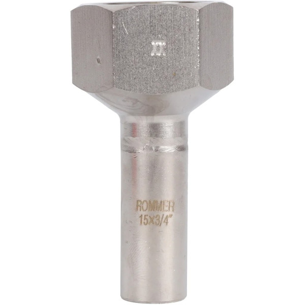 Вставка резьбовая 15х3/4"В Rommer из нержавеющей стали (пресс) (RSS-0023-001534) Вставка резьбовая 15х3/4"В Rommer из нержавеющей стали (пресс) (RSS-0023-001534)