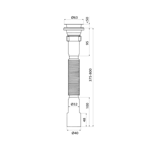 Сифон для раковины Iddis 1 1/4"х32/40 с выпуском (902BV750VD) Сифон для раковины Iddis 1 1/4"х32/40 с выпуском (902BV750VD)