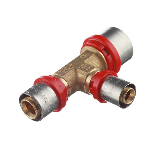 Тройник Tiemme 26х16х20 латунь (пресс) (1650078 / 1657G261620CZ) Тройник Tiemme 26х16х20 латунь (пресс) (1650078 / 1657G261620CZ)