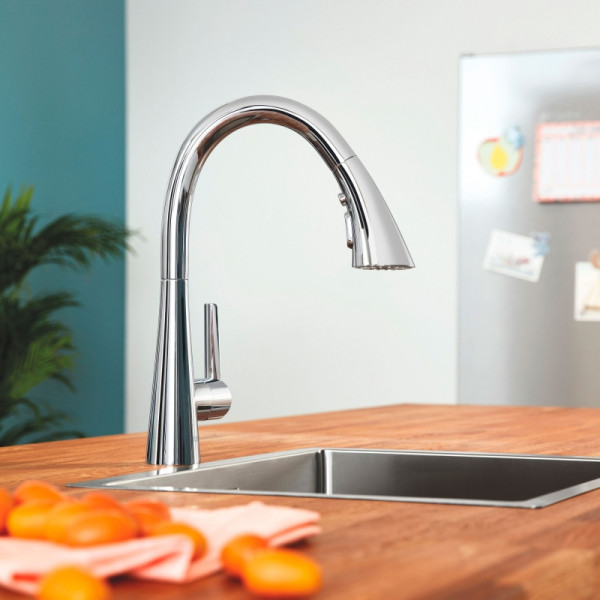 Смеситель для кухни Grohe Zedra с выдвижным изливом хром (32294002) Смеситель для кухни Grohe Zedra с выдвижным изливом хром (32294002)