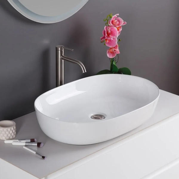 Раковина накладная BelBagno 41x61 белая (BB1348) Раковина накладная BelBagno 41x61 белая (BB1348)