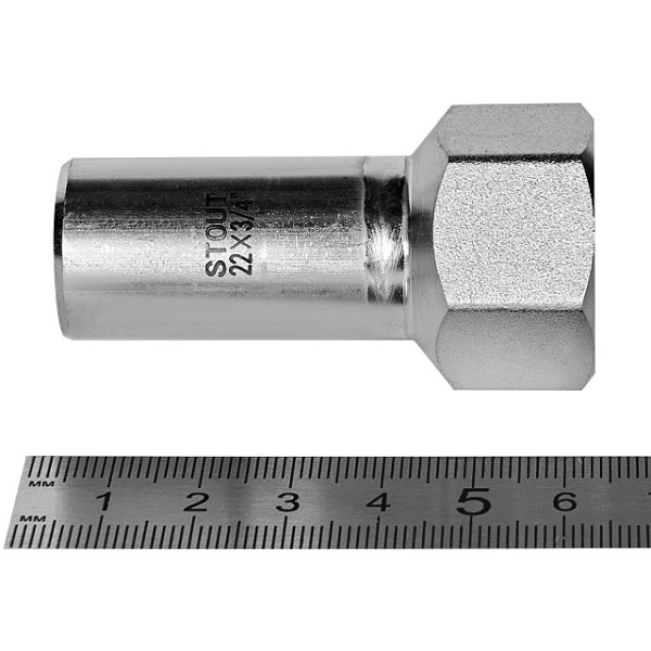 Вставка резьбовая 22х3/4"В Stout SSS-2023 НПр-ВР (нерж.ст., пресс) SSS-2023-002234 Вставка резьбовая 22х3/4"В Stout SSS-2023 НПр-ВР (нерж.ст., пресс) SSS-2023-002234