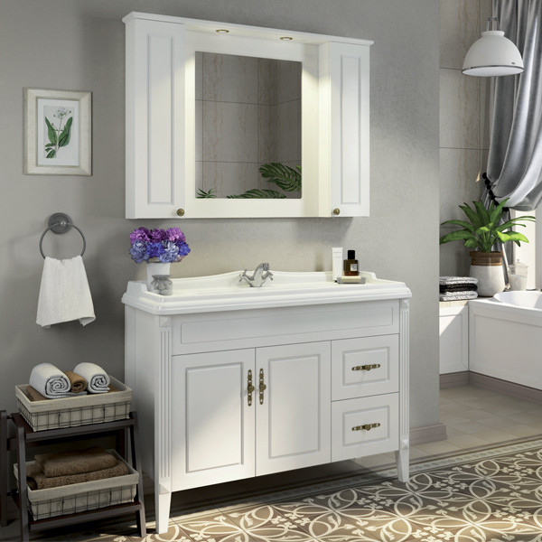 Тумба напольная Comforty Неаполь 1200x895x490 белый глянцевый с раковиной (00-00001522) Тумба напольная Comforty Неаполь 1200x895x490 белый глянцевый с раковиной (00-00001522)