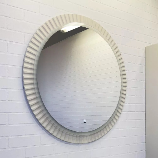 Зеркало Comforty Мадрид 900x30x900 с подсветкой серый шёлк (00-00014159)