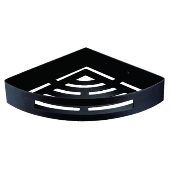 Полка угловая одноэтажная черная матовая Azario (AZ-160B) Полка угловая одноэтажная черная матовая Azario (AZ-160B)