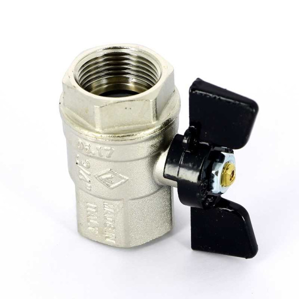 Кран Bugatti 3/4" ВВ шаровый New Jersey 912 (черная бабочка) (09120005)