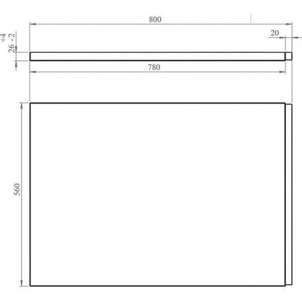 Экран торцевой для ванны C-Bath 80x56 (CBQPS0202)