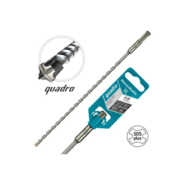 Бур для перфоратора SDS+ 6х310 мм. Rennbohr Quadro (4 грани) (510631)