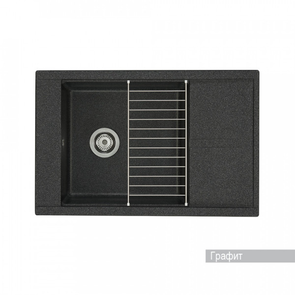Мойка для кухни врезная Aquaton Делия 78 516x787x218 графит (1.A715.1.32D.E21.0)