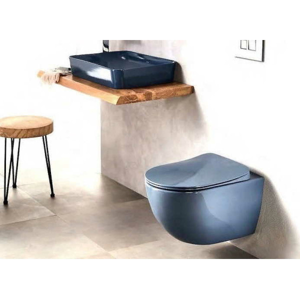 Унитаз подвесной с биде Creavit Free 35,3x51x34,2 базальт (FE322-00BM00E-0000)