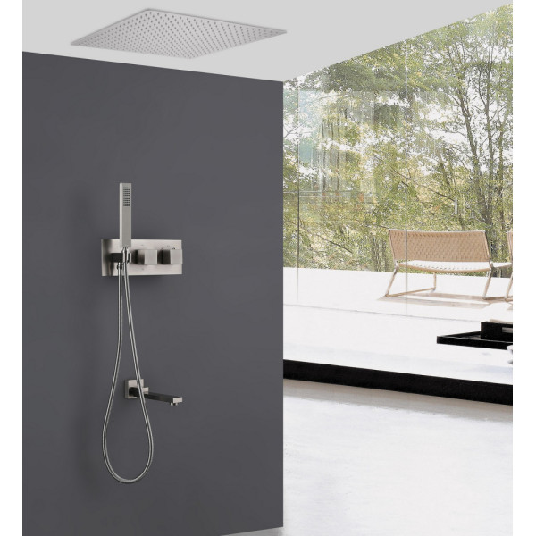 Душевая система Abber Daheim с изливом сатин (AF8254SP)