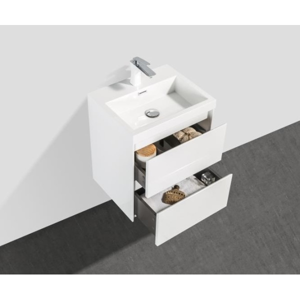 Тумба подвесная BelBagno Pietra Mini 50 см Bianco Lucido (Pietra Mini-500-2C-SO-BL)