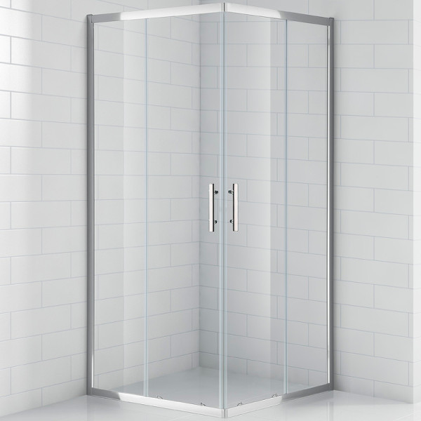 Душевой уголок Cezares Eco 100x100x190 стекло прозрачное, профиль хром (ECO-O-A-2-100-C-Cr)