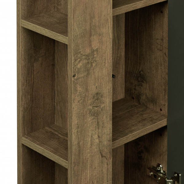 Шкаф подвесной Aquaton Терра 350x140x850 дуб кантри, антрацит (1.A247.1.03T.EKA.0)