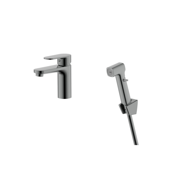 Смеситель для раковины Aquatek Ника оружейная сталь (AQ1812BGM) Смеситель для раковины Aquatek Ника оружейная сталь (AQ1812BGM)