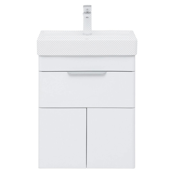 Тумба подвесная Aquanet Ирис new 50 белый глянец (1 ящик, 2 дверцы) (00310147)