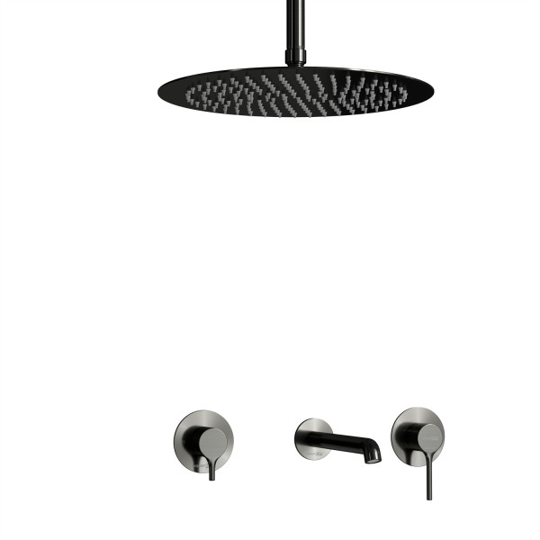 Душевая система WasserKRAFT Рейн (Rhein) графит (9951.99DVR2.068.116.443GR)
