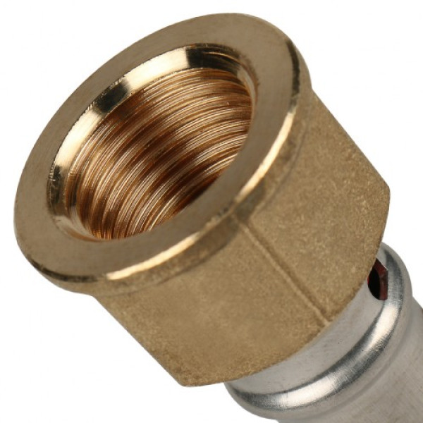 Соединение прямое 16*1/2"В Stout (пресс, латунь) SFP-0002-001216 Соединение прямое 16*1/2"В Stout (пресс, латунь) SFP-0002-001216