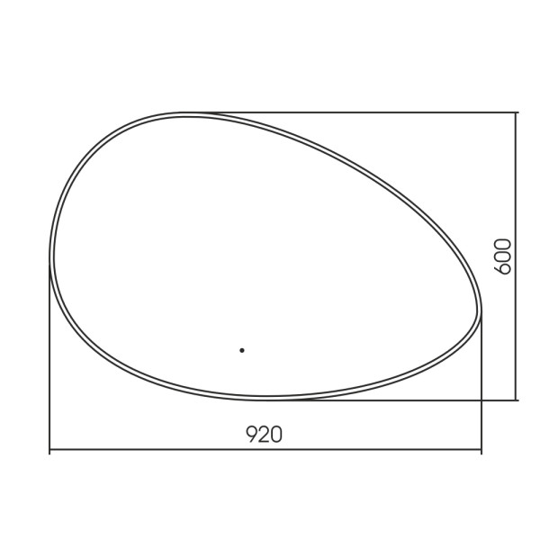Зеркало Abber Kontur 60x92 с подсветкой, бесконтактный выключатель, диммер (AG6301SC-0.92)