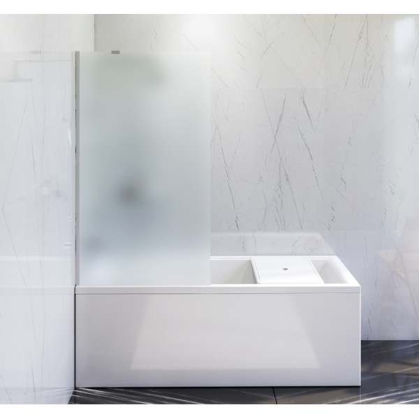 Душевая шторка для ванны AM.PM Gem 80х140 хром, стекло матовое, с пристенным к (W90BS-080-140CM) Душевая шторка для ванны AM.PM Gem 80х140 хром, стекло матовое, с пристенным к (W90BS-080-140CM)