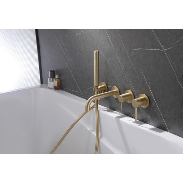 Смеситель для ванны и душа Abber Wasser Kreis Золотой (AF8130G) Смеситель для ванны и душа Abber Wasser Kreis Золотой (AF8130G)