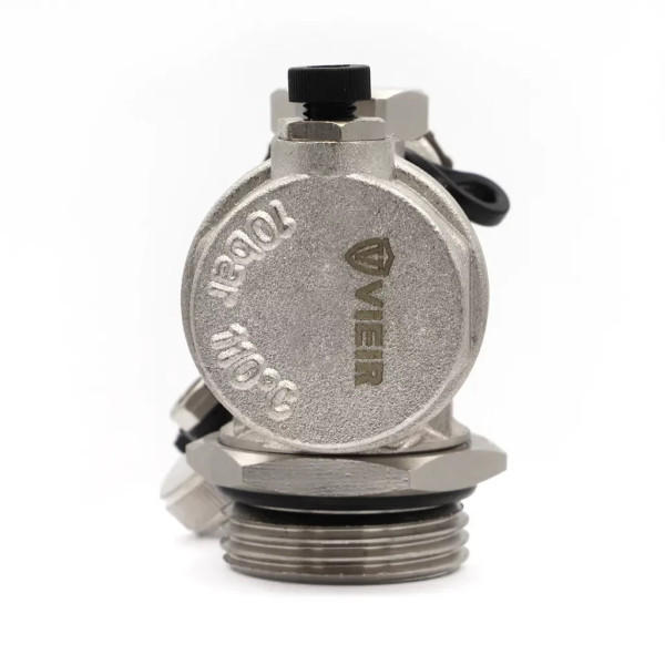 Тройник коллекторный в сборе 1" Vieir (тройник, воздухоотводчик, дренажный кран) (VR165)