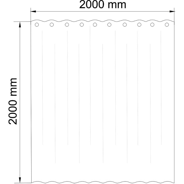 Душевая шторка для ванны Wasser Kraft Aland 200x200 (SC-85104)