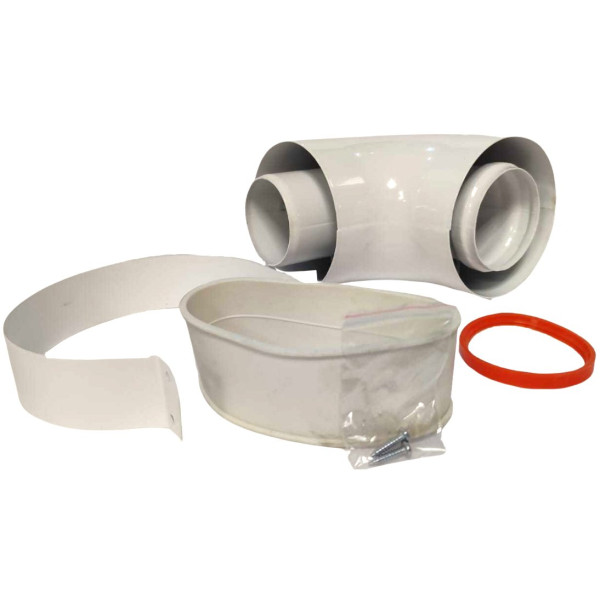 Отвод промежуточный Okseler раструбный 90° D60/100 (наружный диаметр п/п) (oks00115)