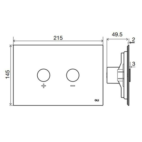 Клавиша смывная Oli Blink бронзовый (878782) Клавиша смывная Oli Blink бронзовый (878782)