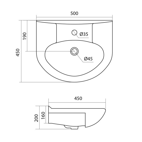 Раковина встраиваемая Santek Канны 50 (1WH110243) Раковина встраиваемая Santek Канны 50 (1WH110243)