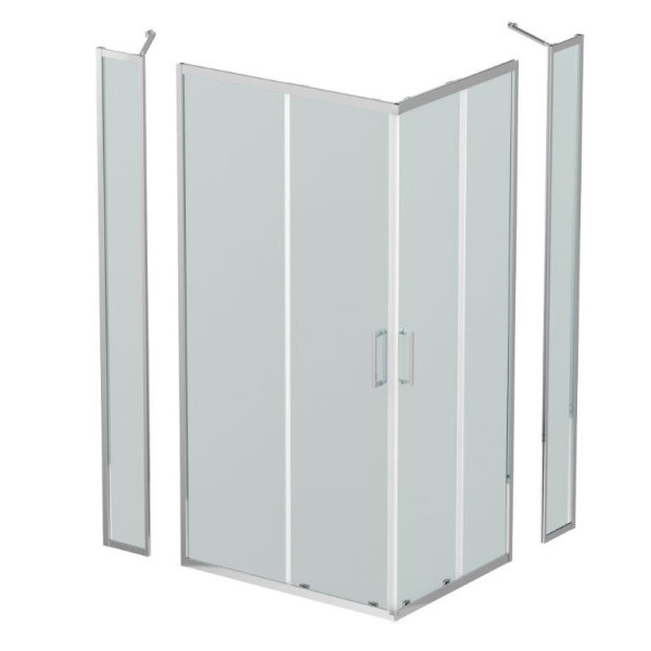 Душевой уголок BelBagno Luce 120x1150x195 стекло прозрачное, профиль хром (LUCE-AH-22-120/115-C-Cr)