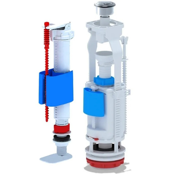 Арматура для смывного бачка АНИ (нижний подвод 1/2" (пластик), 2-уровня, кнопка пласт. хром) АНИ пласт (WC9510C) Арматура для смывного бачка АНИ (нижний подвод 1/2" (пластик), 2-уровня, кнопка пласт. хром) АНИ пласт (WC9510C)