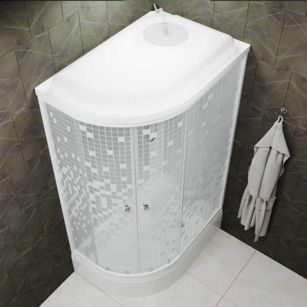 Душевая кабина Triton Коралл В 120х80 стекло мозаика ДН4 правая