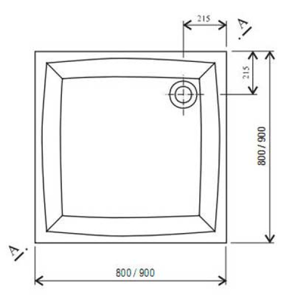 Душевой поддон Ravak Perseus-80 EX 80х80 белый (A024401310)