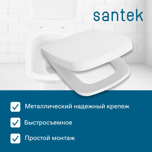 Сиденье для унитаза Santek Нео с микролифтом белое (1WH302479) Сиденье для унитаза Santek Нео с микролифтом белое (1WH302479)