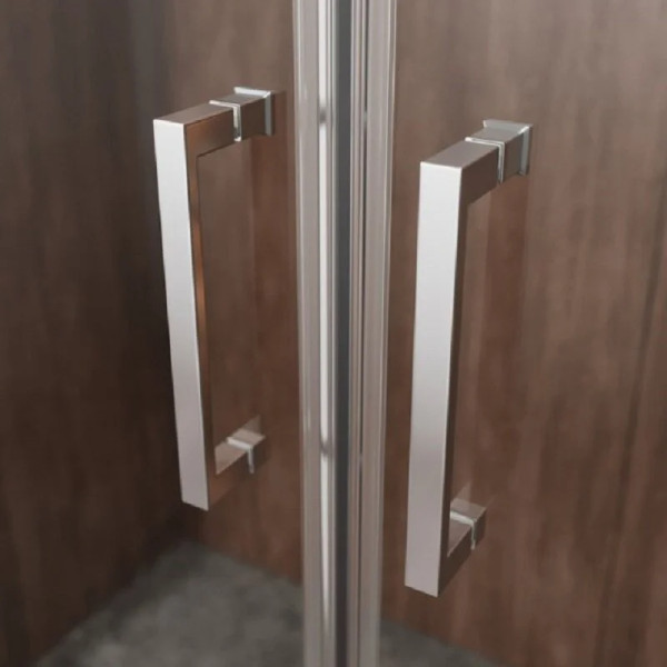 Душевой уголок Cezares Molveno 180x80x195 стекло прозрачное, профиль хром (MOLVENO-AH-2/1-180/80-C-Cr-IV)