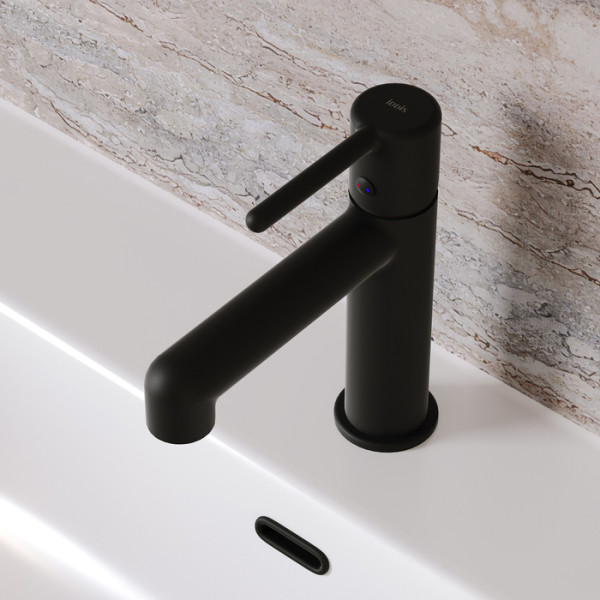 Смеситель для раковины Iddis Aiger черный (AIGBL00i01) Смеситель для раковины Iddis Aiger черный (AIGBL00i01)