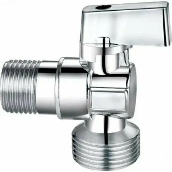 Кран угловой 1/2"*3/4" НН шаровый с чашкой Vieir (матовый хром) (VER34) Кран угловой 1/2"*3/4" НН шаровый с чашкой Vieir (матовый хром) (VER34)