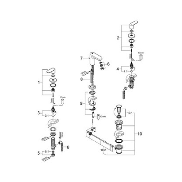 Смеситель для раковины Grohe Eurosmart Cosmopolitan (20187000)