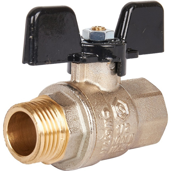 Кран 1/2" ВН шаровый Stout (черная бабочка, полнопроходной) (SVB-0004-000015) Кран 1/2" ВН шаровый Stout (черная бабочка, полнопроходной) (SVB-0004-000015)