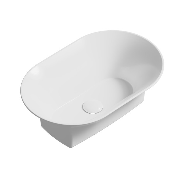 Раковина накладная Abber Bequem 56x37x17 белая (AC2119)