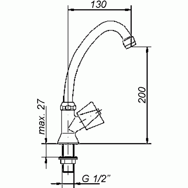 Смеситель для кухни Mofem Evrostar 700 E (146-0001-01)