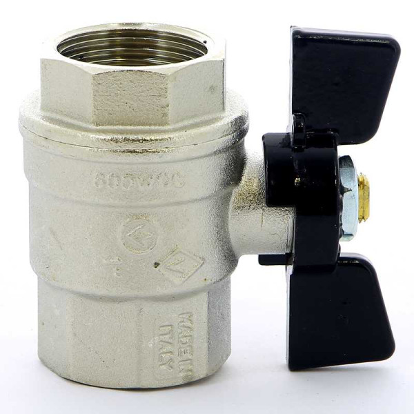 Кран Bugatti 1" ВВ шаровый Oregon 302 (черная бабочка) (03020072)