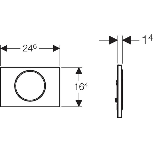Клавиша смывная Geberit Sigma 10 (115.758.KH.5) Клавиша смывная Geberit Sigma 10 (115.758.KH.5)