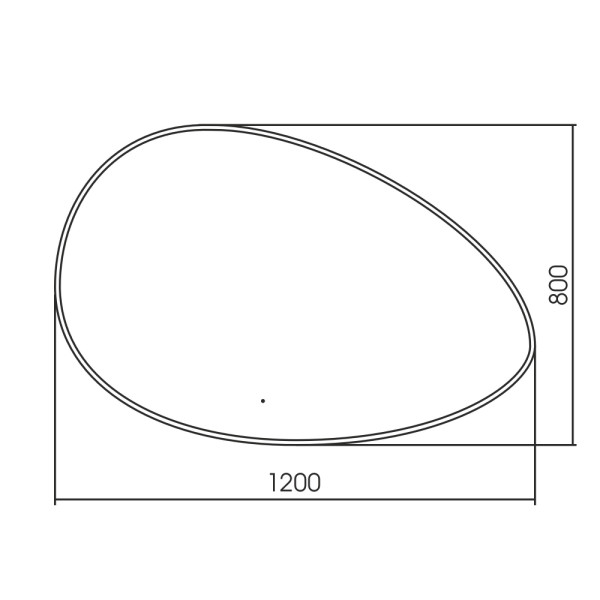 Зеркало Abber Kontur 80x120 с подсветкой, бесконтактный выключатель, диммер (AG6301SCL-1.2)