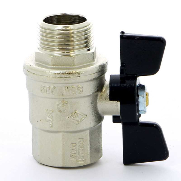 Кран Bugatti 3/4" ВН шаровый Oregon 307 (черная бабочка) (03070065) Кран Bugatti 3/4" ВН шаровый Oregon 307 (черная бабочка) (03070065)