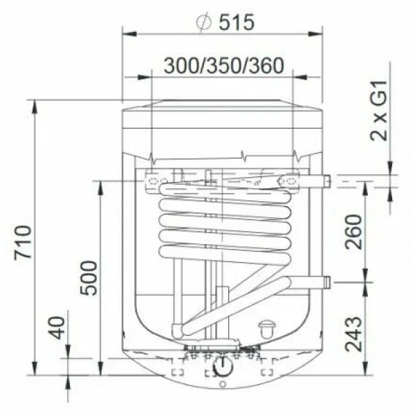 Бойлер косвенного нагрева Stout 150 л напольный 1 ТО 32 кВт (SWH-1110-000150) Бойлер косвенного нагрева Stout 150 л напольный 1 ТО 32 кВт (SWH-1110-000150)