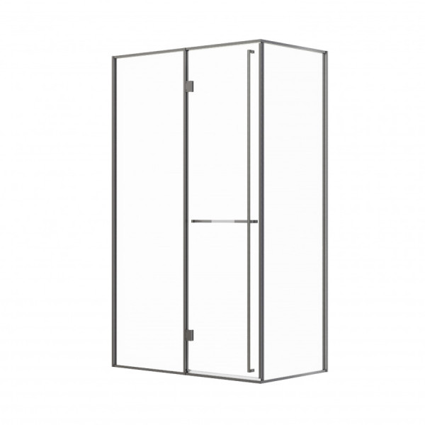 Душевая дверь Roca Apex 120x80x200  L стекло прозрачное, профиль оружейная сталь (Z.RU93.0.789.6)