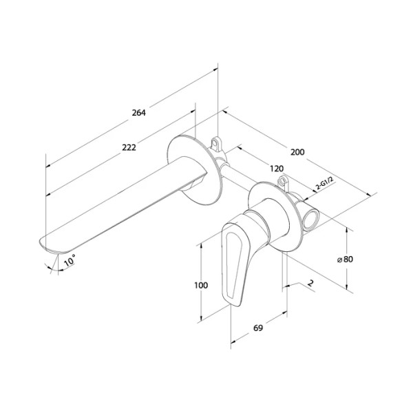 Смеситель для раковины Milardo Dale черный матовый (DALBL00M65) Смеситель для раковины Milardo Dale черный матовый (DALBL00M65)