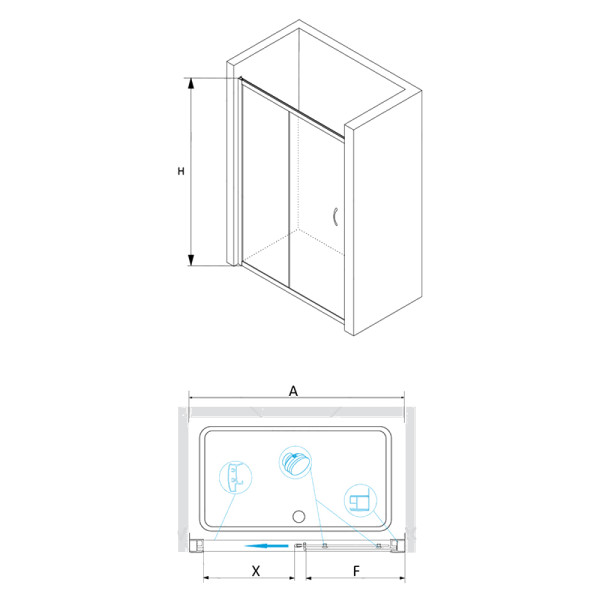 Душевая дверь RGW PA-016 86x195 стекло прозрачное, профиль хром (350801615-21) Душевая дверь RGW PA-016 86x195 стекло прозрачное, профиль хром (350801615-21)
